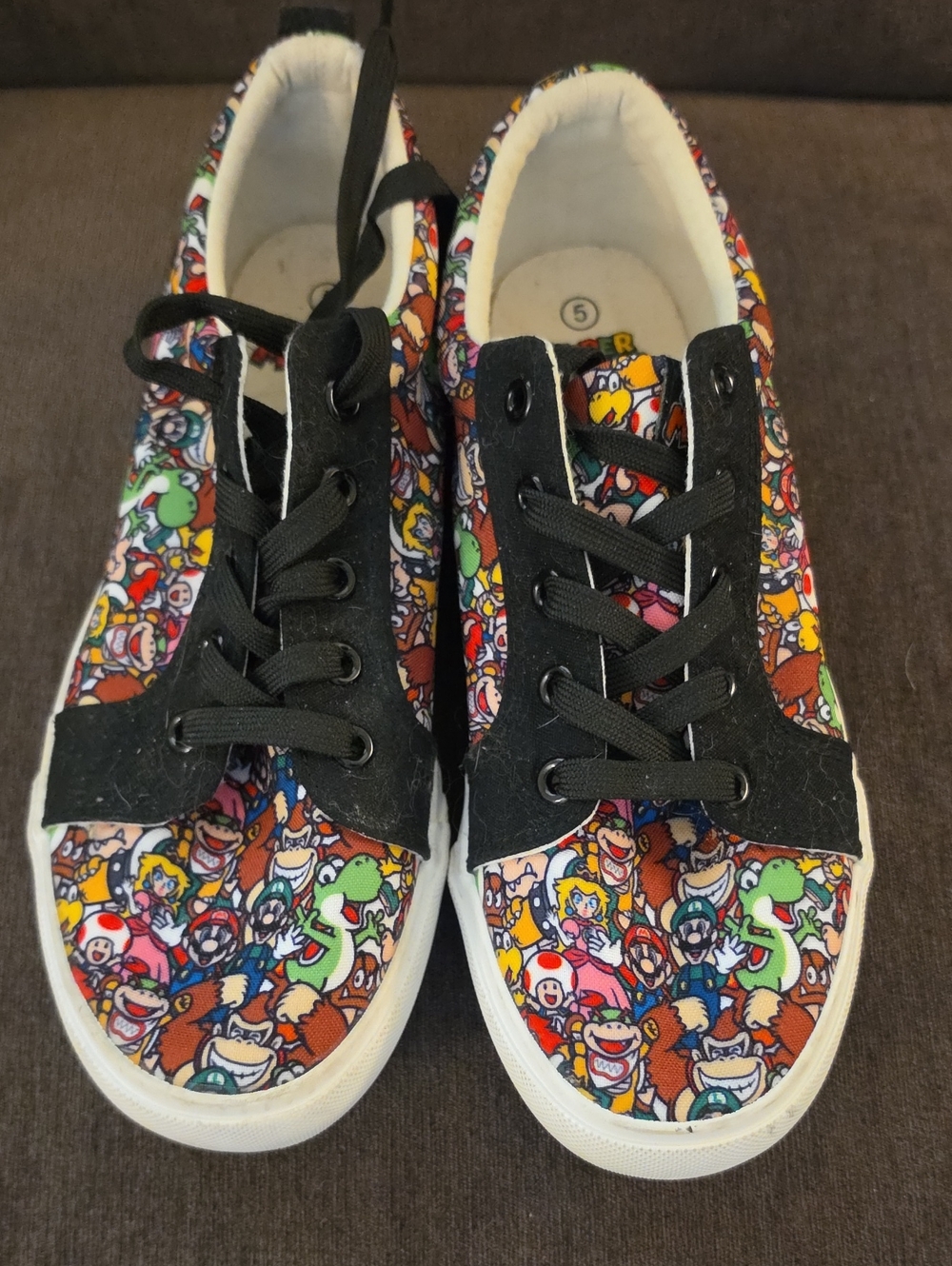 Nintendo Ground Up Mario Canvas Sneakers with Black Accents - Picture 2 of 5